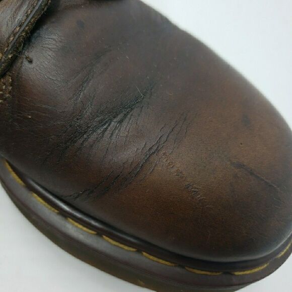 Dr. Martens England Made Mens 10 Brown Leather Air Wair Lug Sole Shoes VTG main image 9